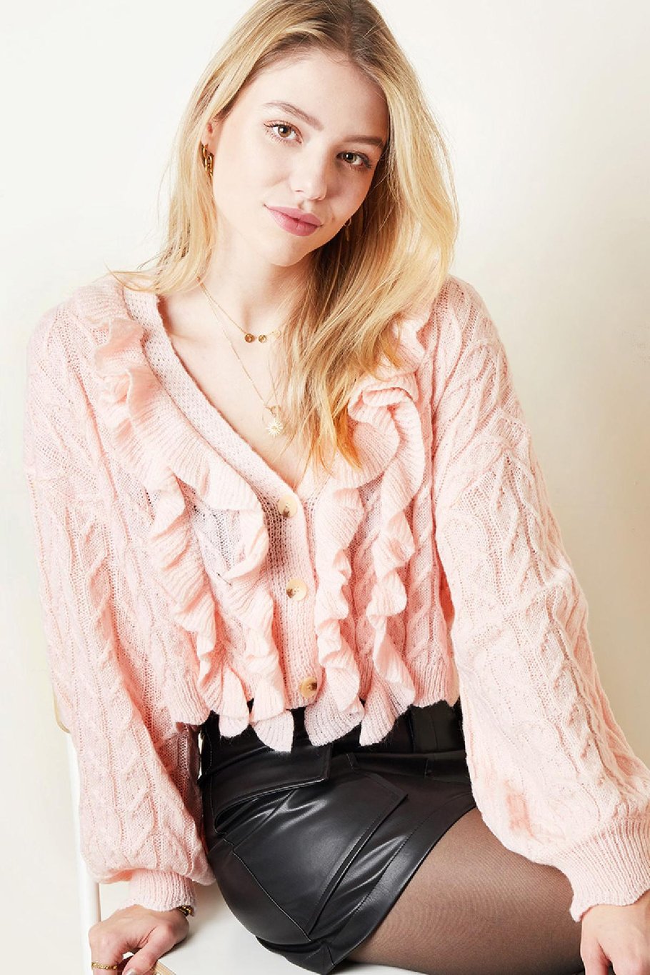 Strickjacke Rodeo Schwarz One size Bild2